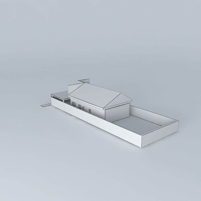 euorkut house with roof Free 3D model_4