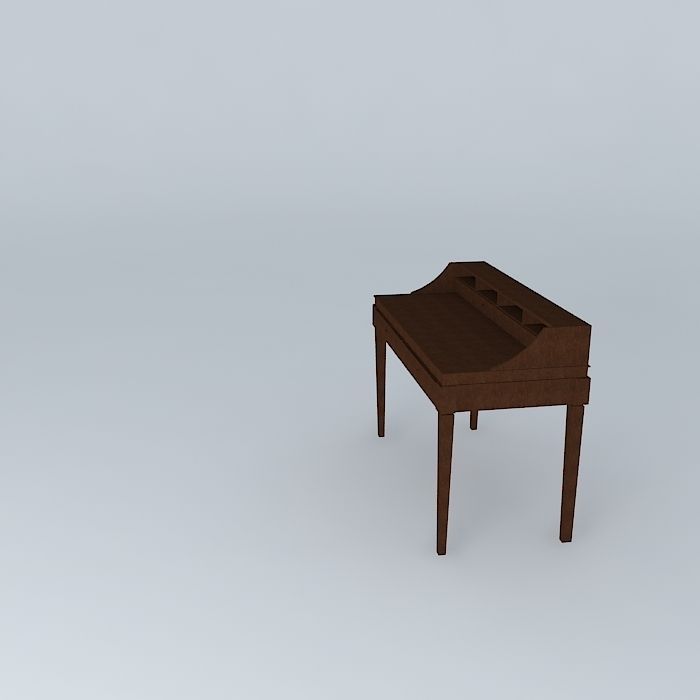 desk desk piano Free 3D model_2