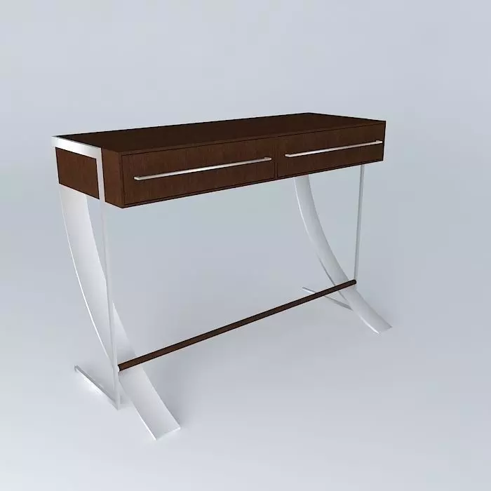 desk desk modern console table with two drawers Free 3D model_0