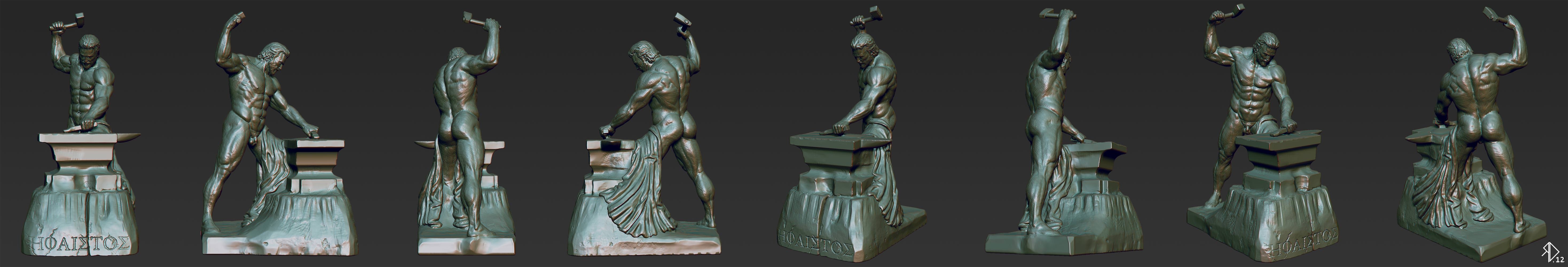 Hephaestus Greek God 3D Model 3D printable .obj - CGTrader.com
