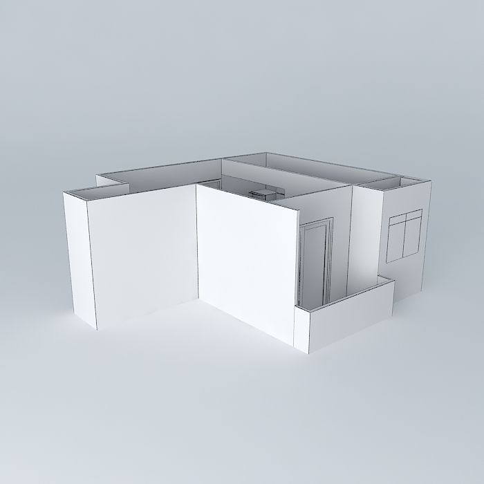 joziorkut house with windows and balconies Free 3D model_4