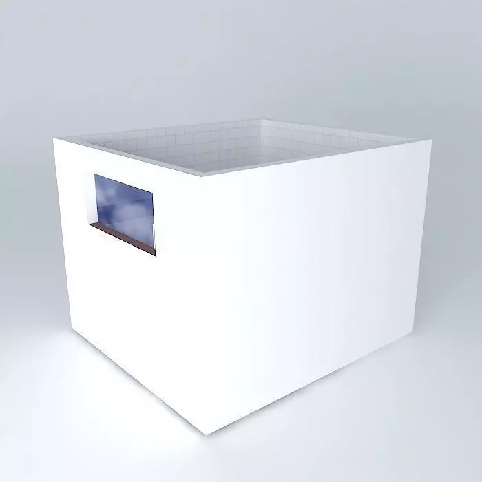 lineorkut cube with window in it Free 3D model
