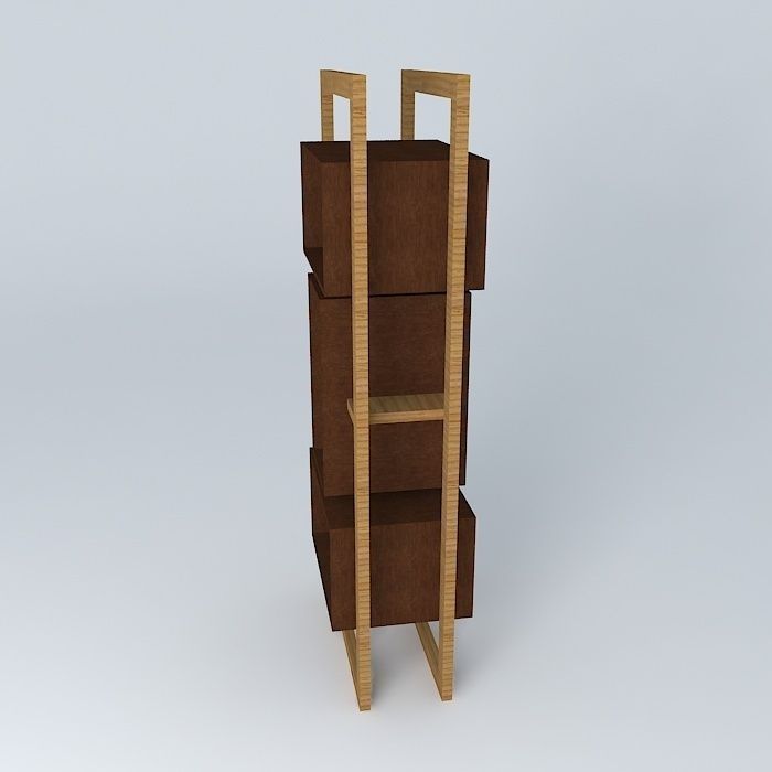 3 shelf Niche Niche 3 bookshelf Free 3D model_2