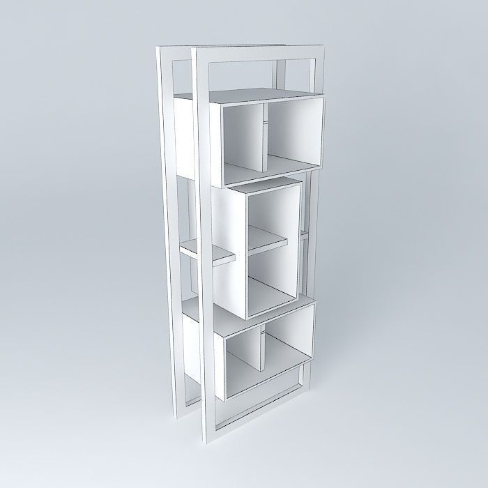 3 shelf Niche Niche 3 bookshelf Free 3D model_4
