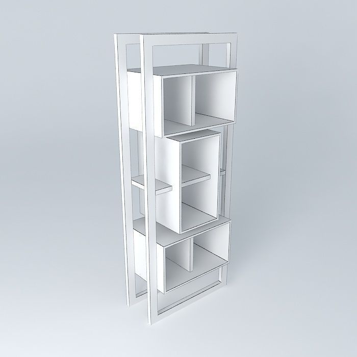 3 shelf Niche Niche 3 bookshelf Free 3D model_3