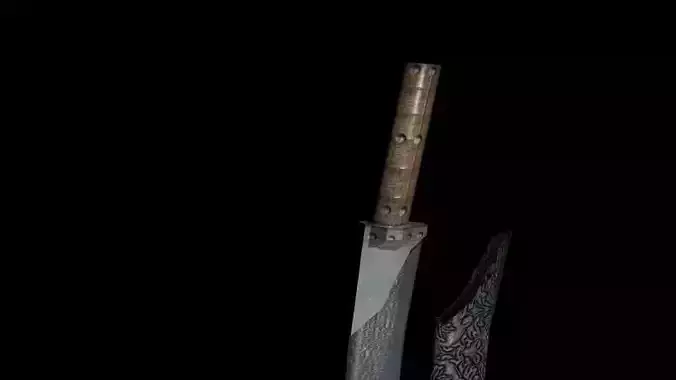 sword samurai from legend of zelda Low-poly 3D model