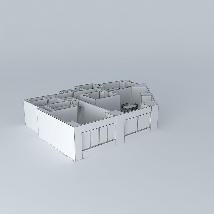 apartment apartment house Free 3D model_4