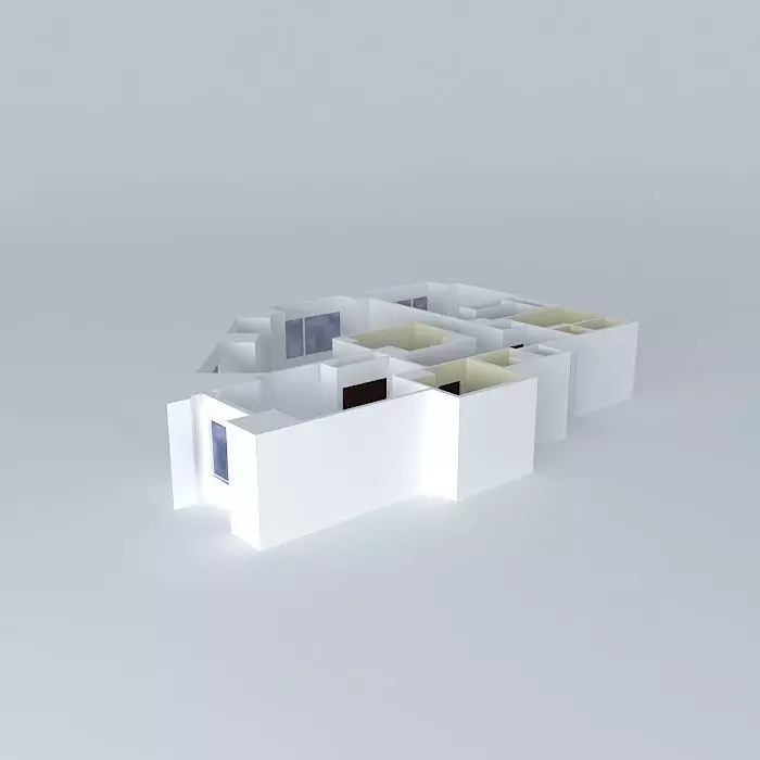 apartment apartment house Free 3D model_0