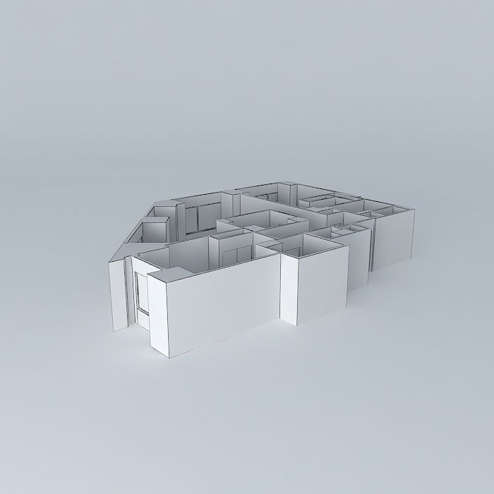 apartment apartment house Free 3D model_3