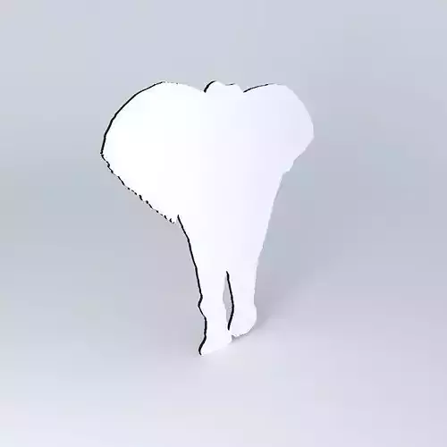 wood cutout elephant elephant wooden panel wall decor decoration Free 3D model