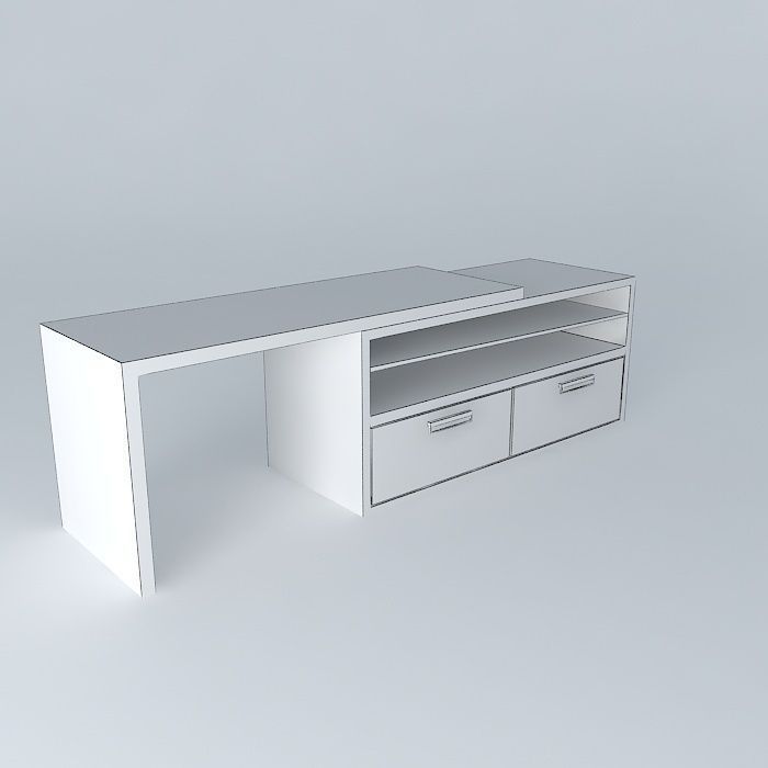 extensible TV rack rack de TV extensível Free 3D model_3