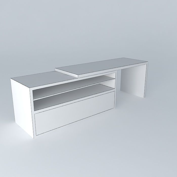 extensible TV rack rack de TV extensível Free 3D model_4