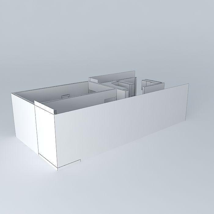 renataorkut empty room with wall Free 3D model_3