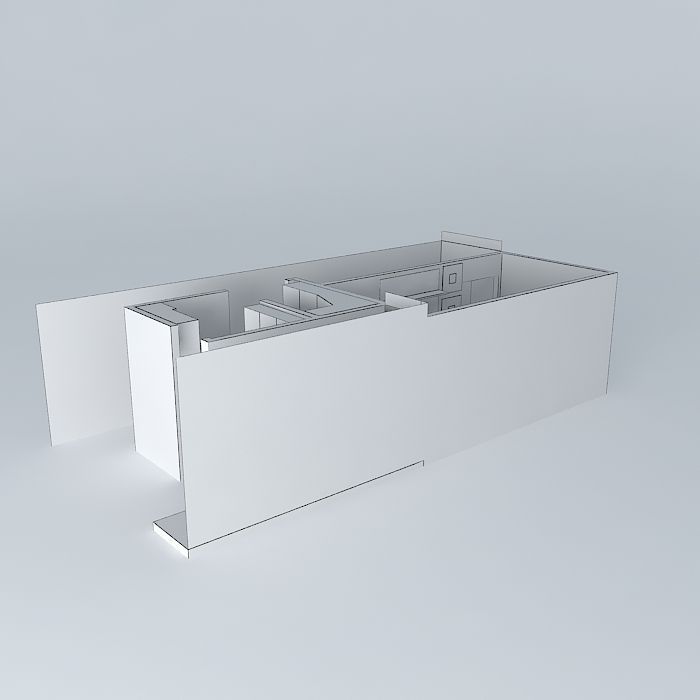 renataorkut empty room with wall Free 3D model_4