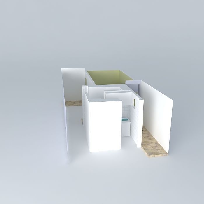 renataorkut empty room with wall Free 3D model_2
