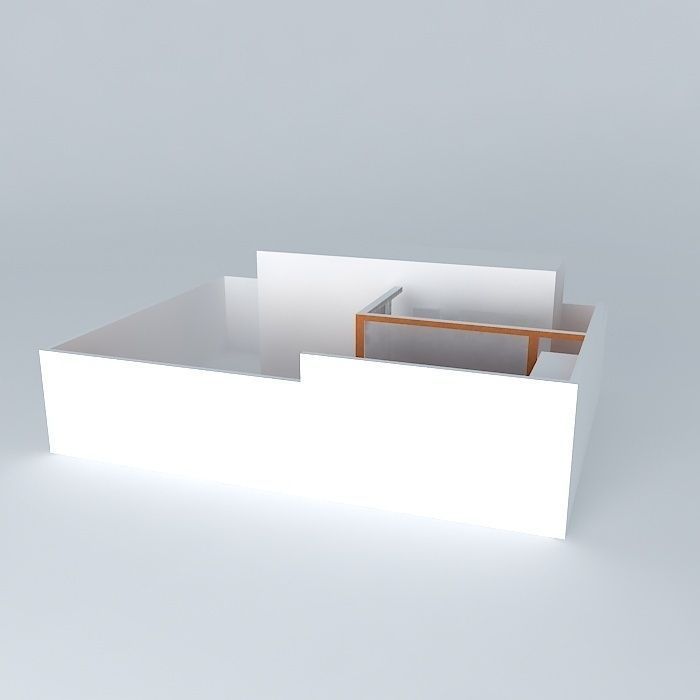 robertoorkut apartment with living room and kitchen Free 3D model_1