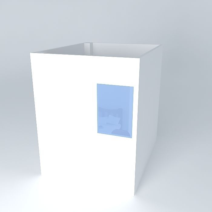 edson cube with bed inside Free 3D model_1