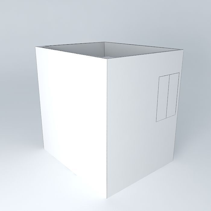 edson cube with bed inside Free 3D model_4