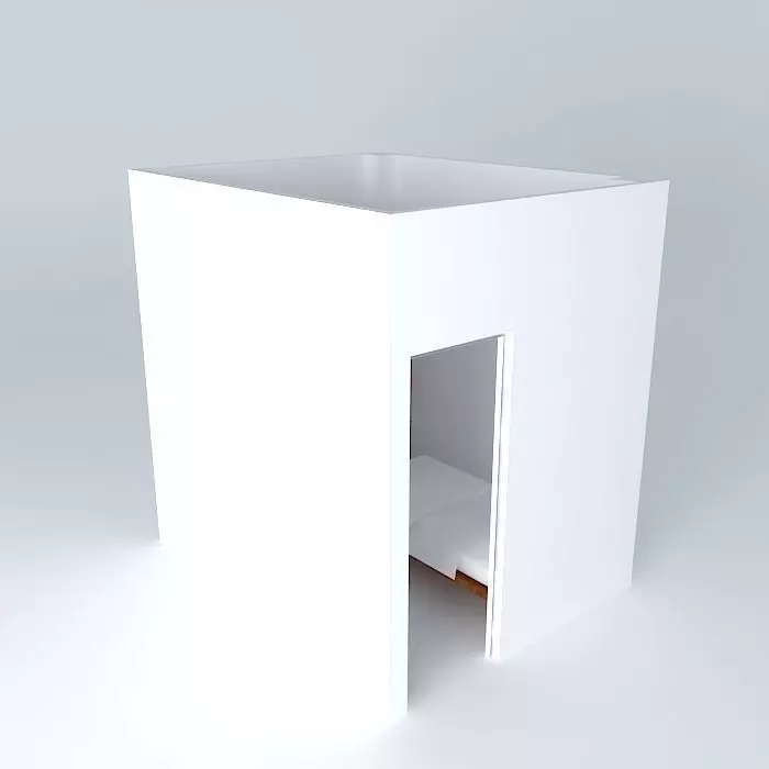 edson cube with bed inside Free 3D model_0