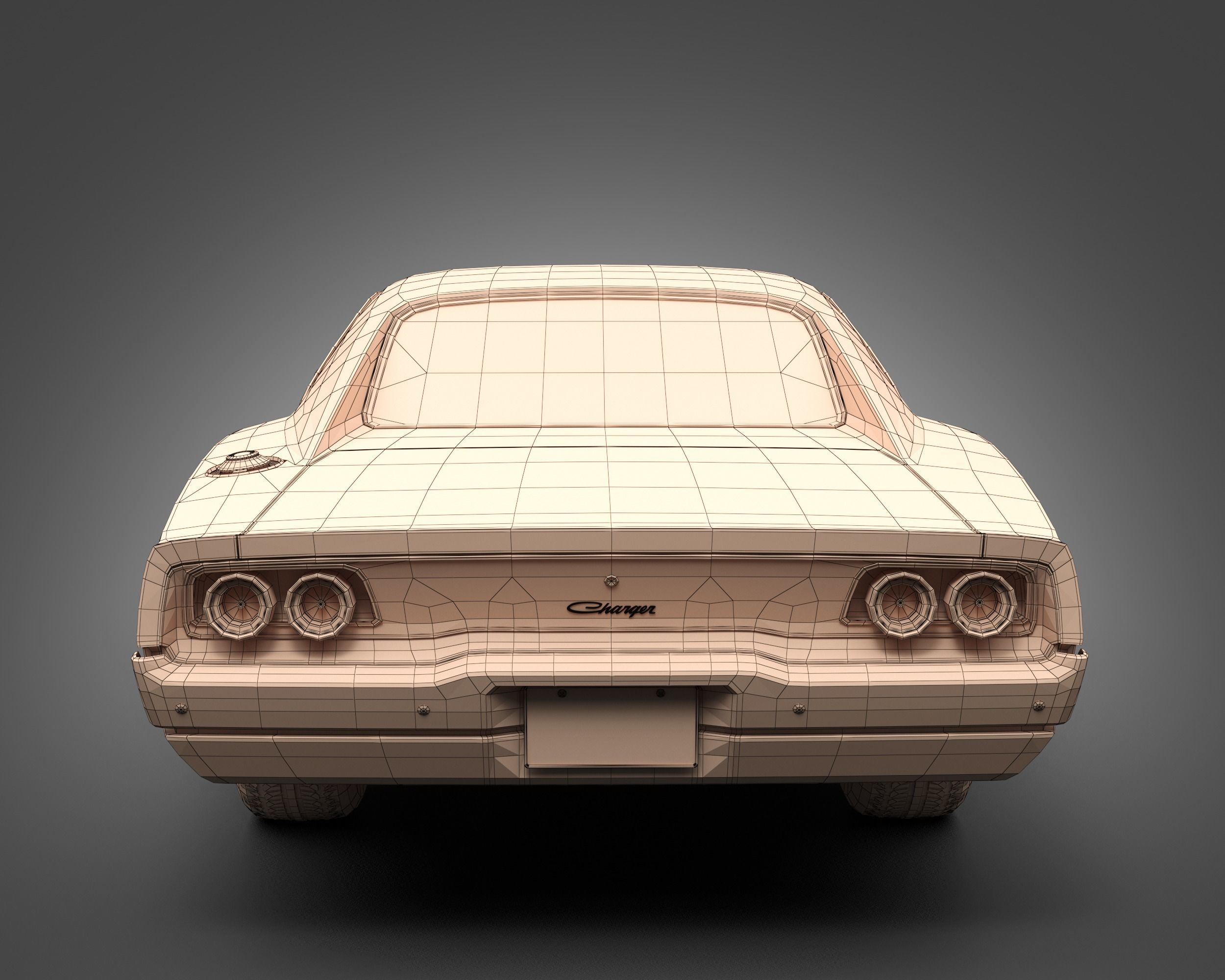 1968 Dodge Charger 3D model_10