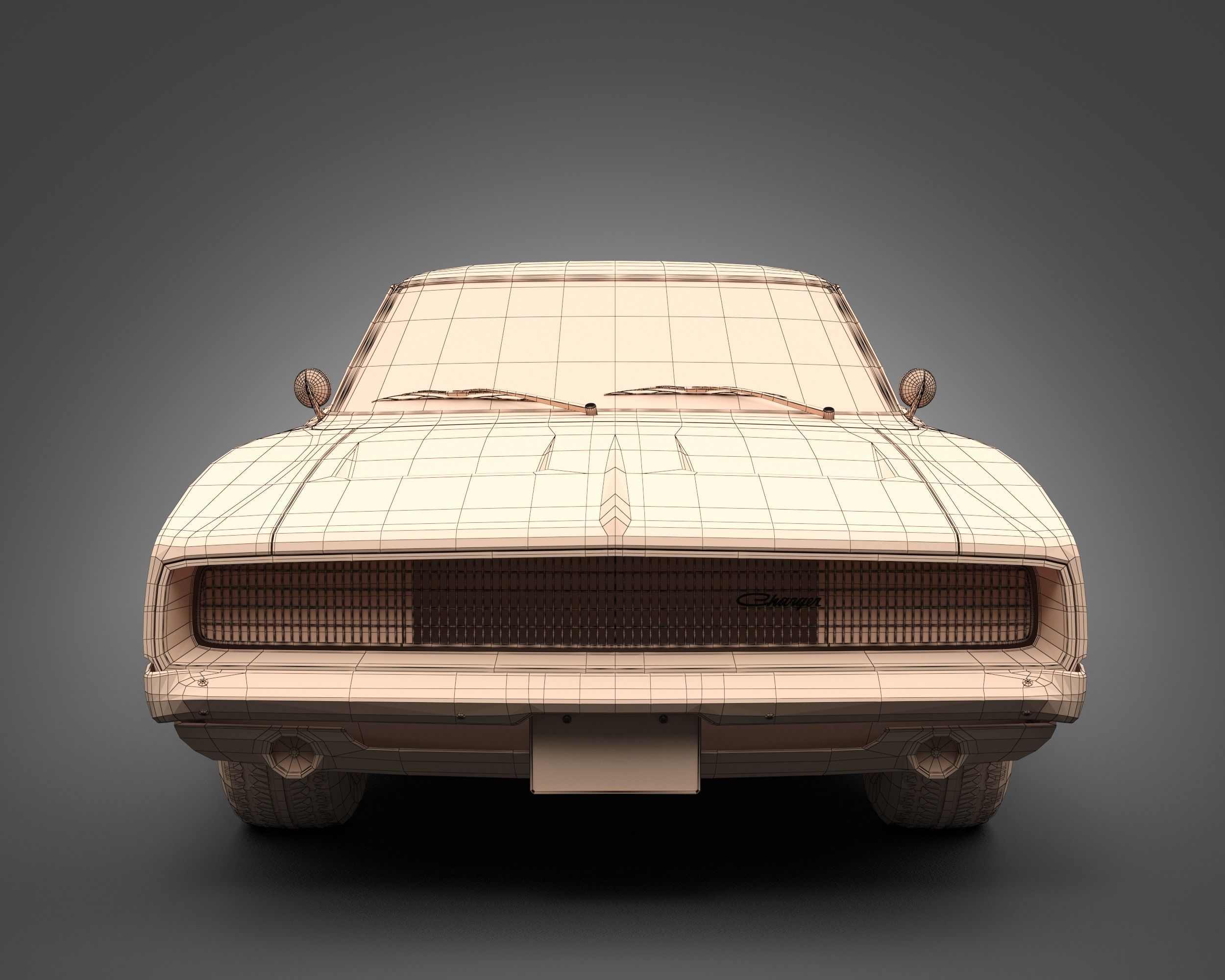 1968 Dodge Charger 3D model_9