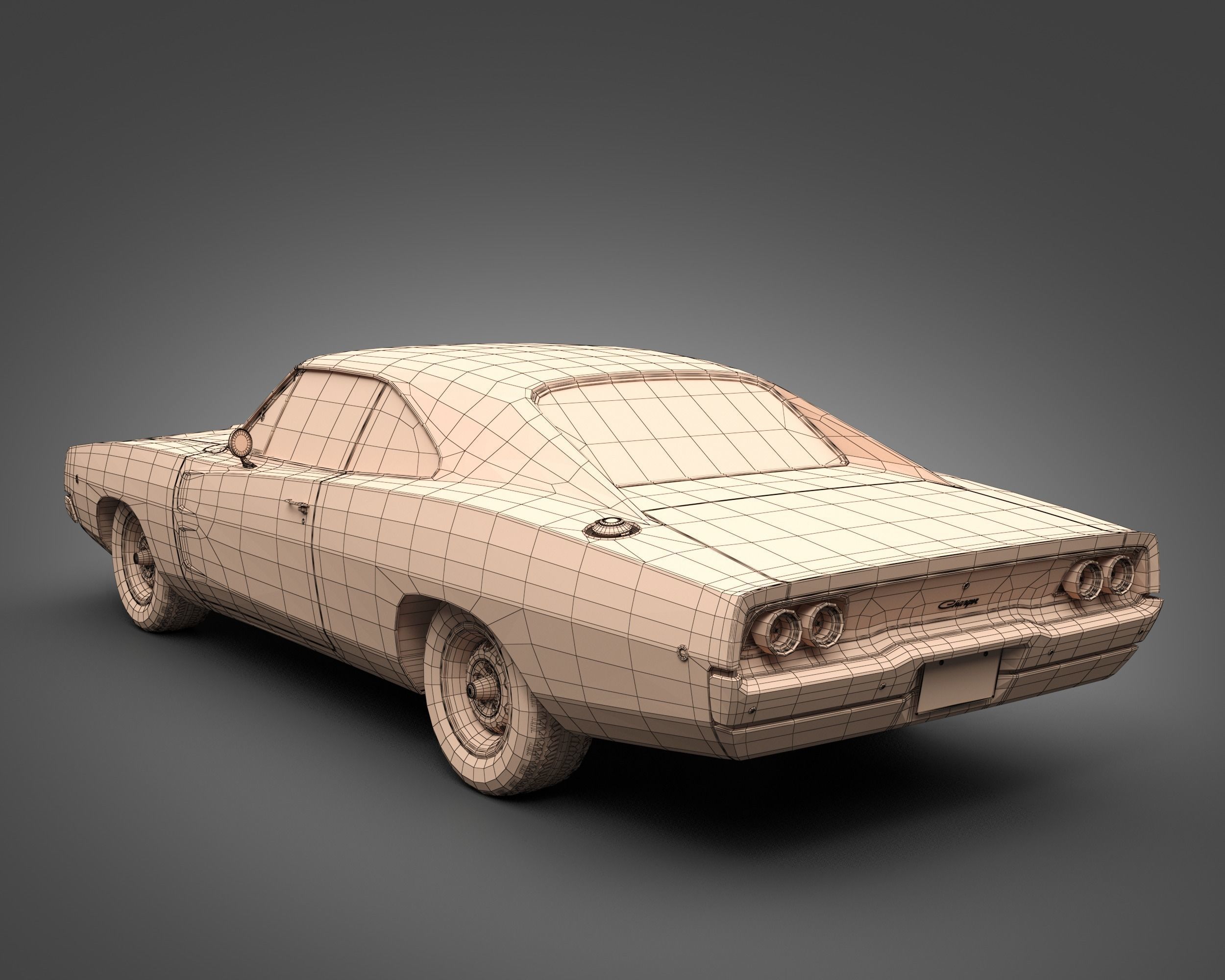 1968 Dodge Charger 3D model_13