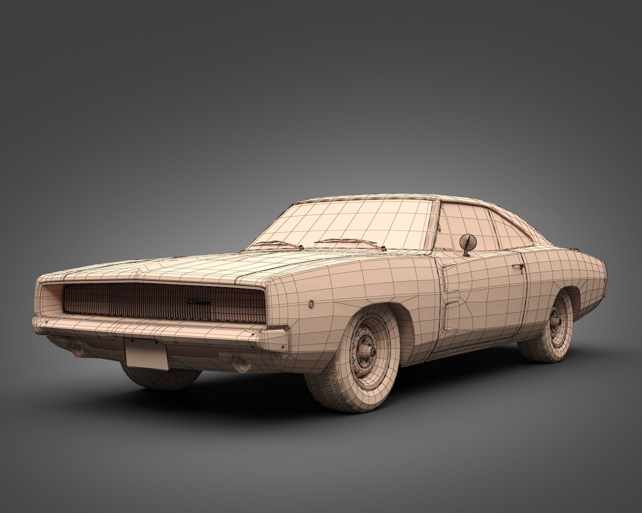 1968 Dodge Charger 3D model_7