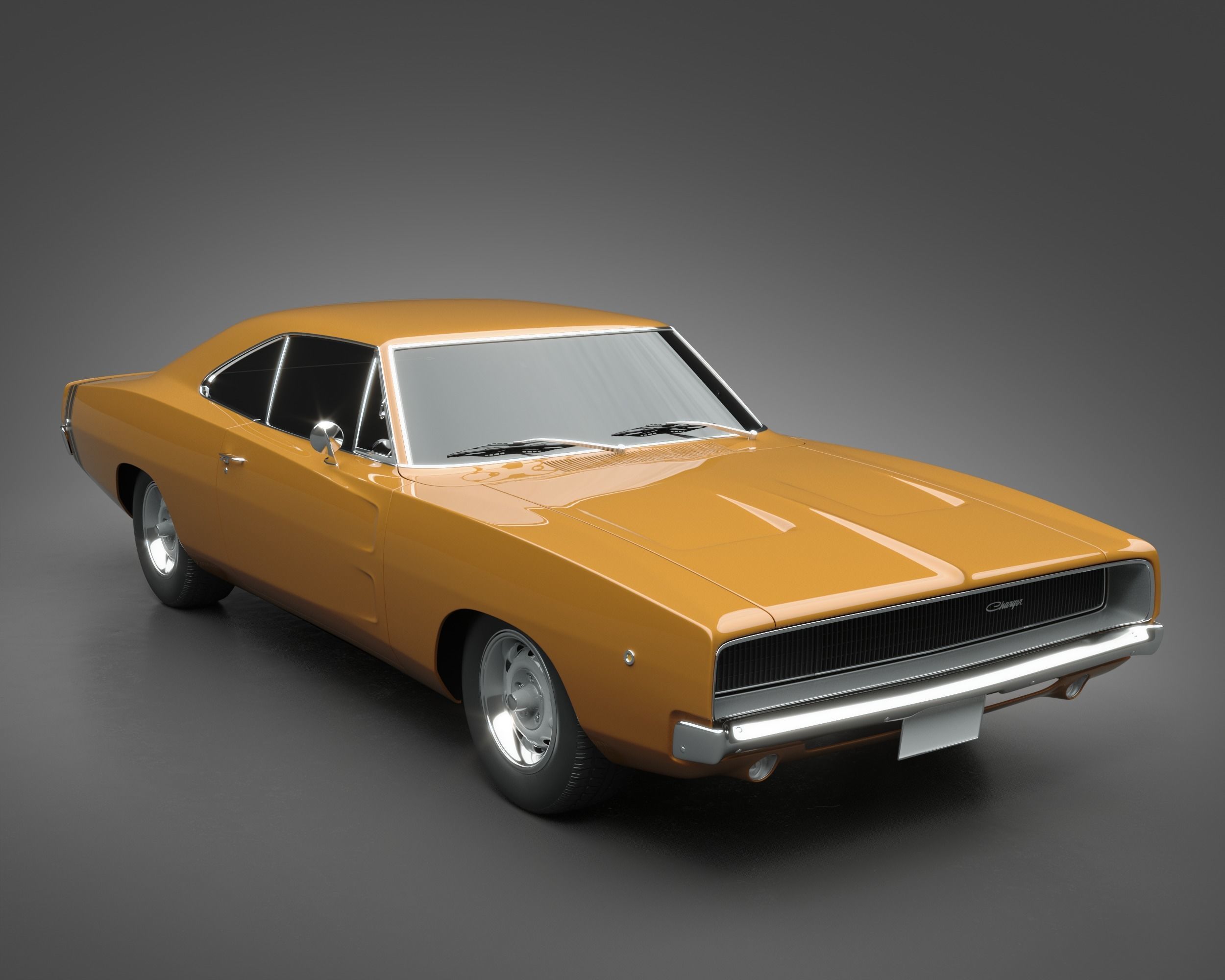 1968 Dodge Charger 3D model_5