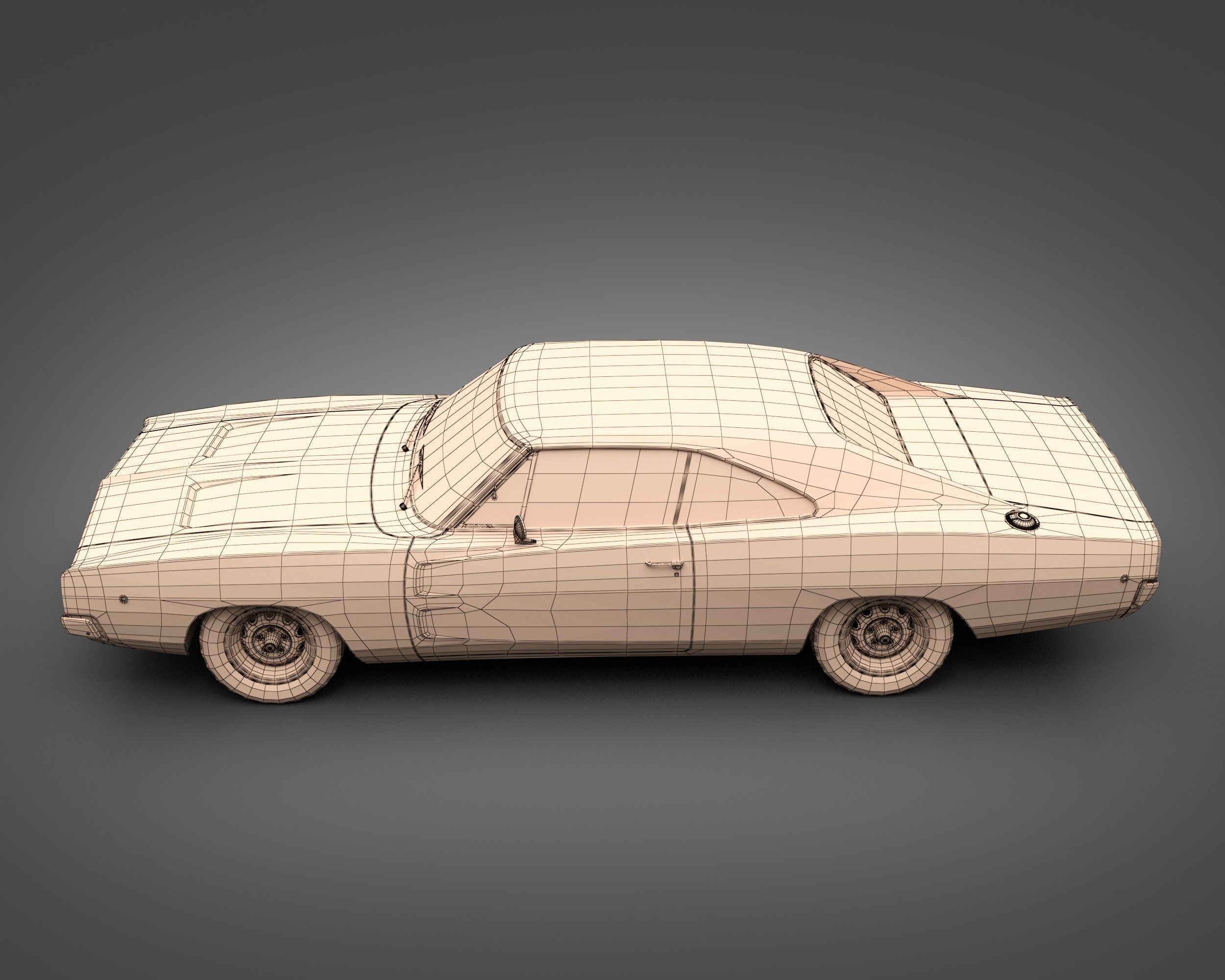 1968 Dodge Charger 3D model_11