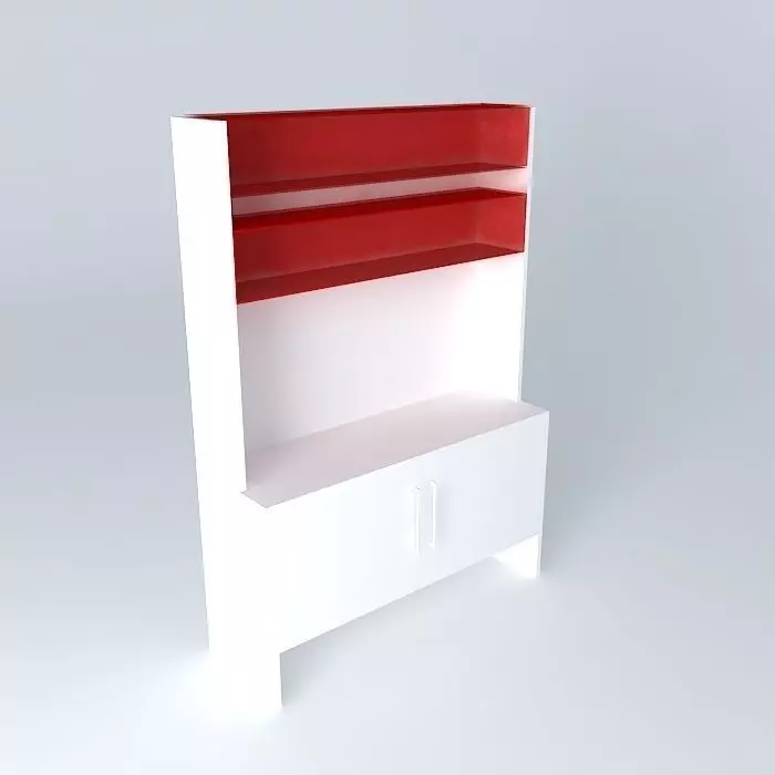bookshelf with acrylic bookcase with acrylic Free 3D model_0