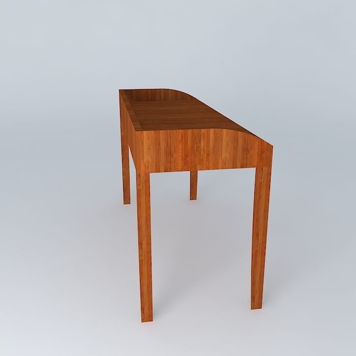 desk desk wooden console table Free 3D model_2