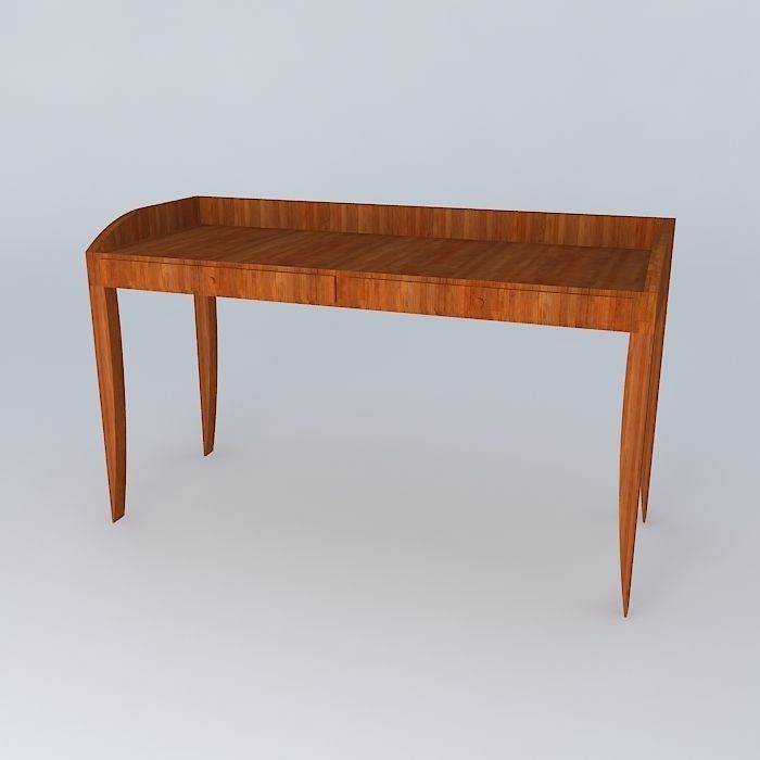 desk desk wooden console table Free 3D model_1