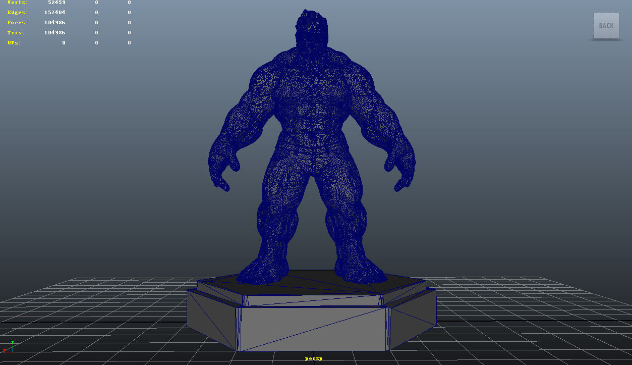 Hulk 3D print model statue 3D print model_4