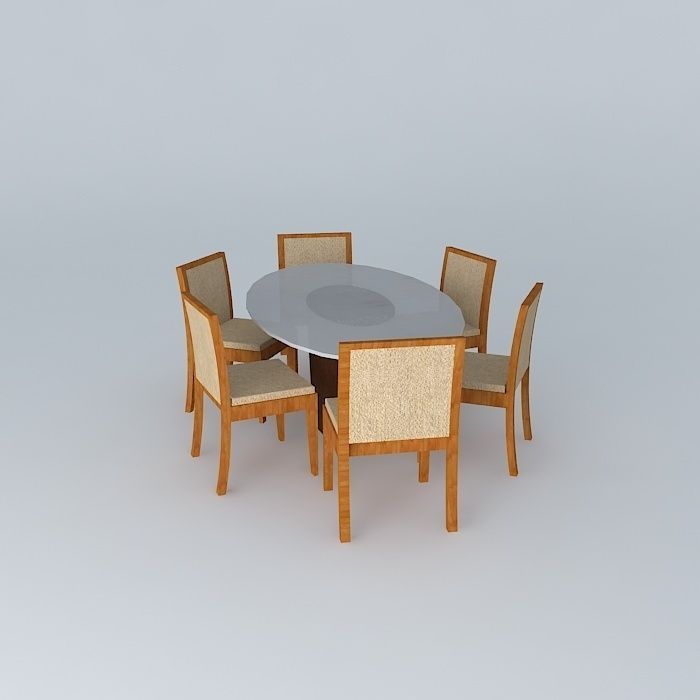 table and chaiirs table and chairs Free 3D model_2