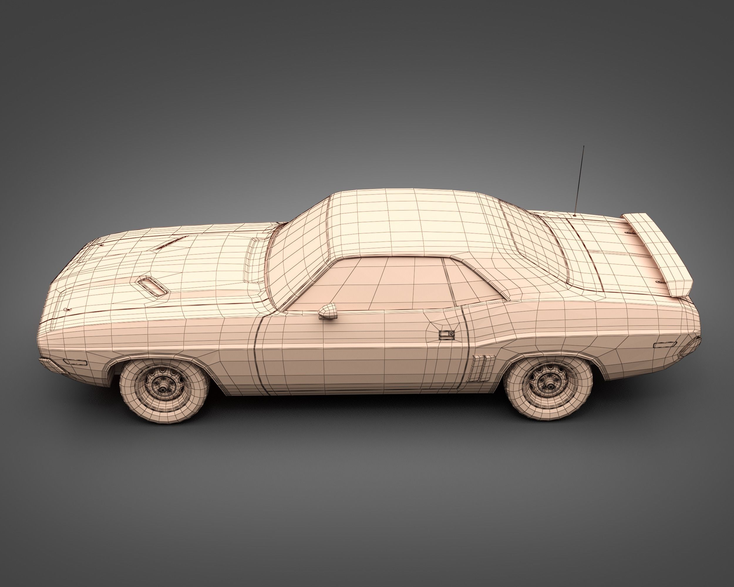 1971 Dodge Challenger RT 3D model_11