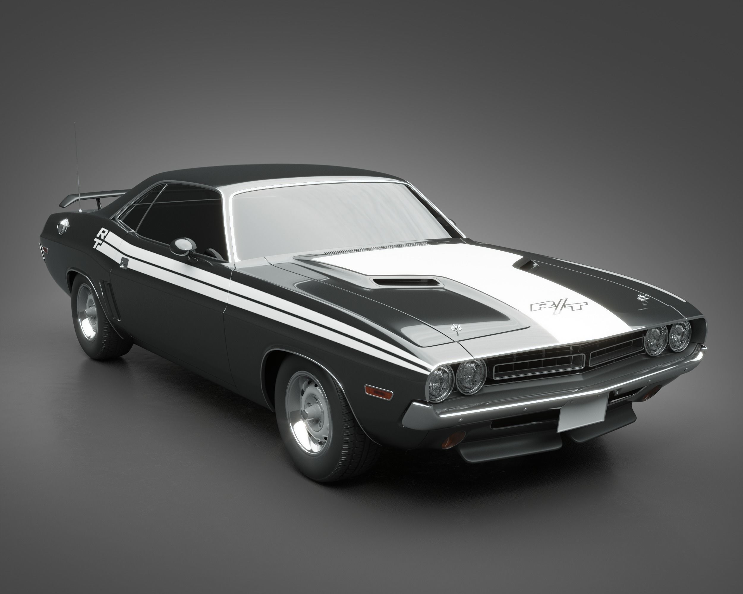 1971 Dodge Challenger RT 3D model_5