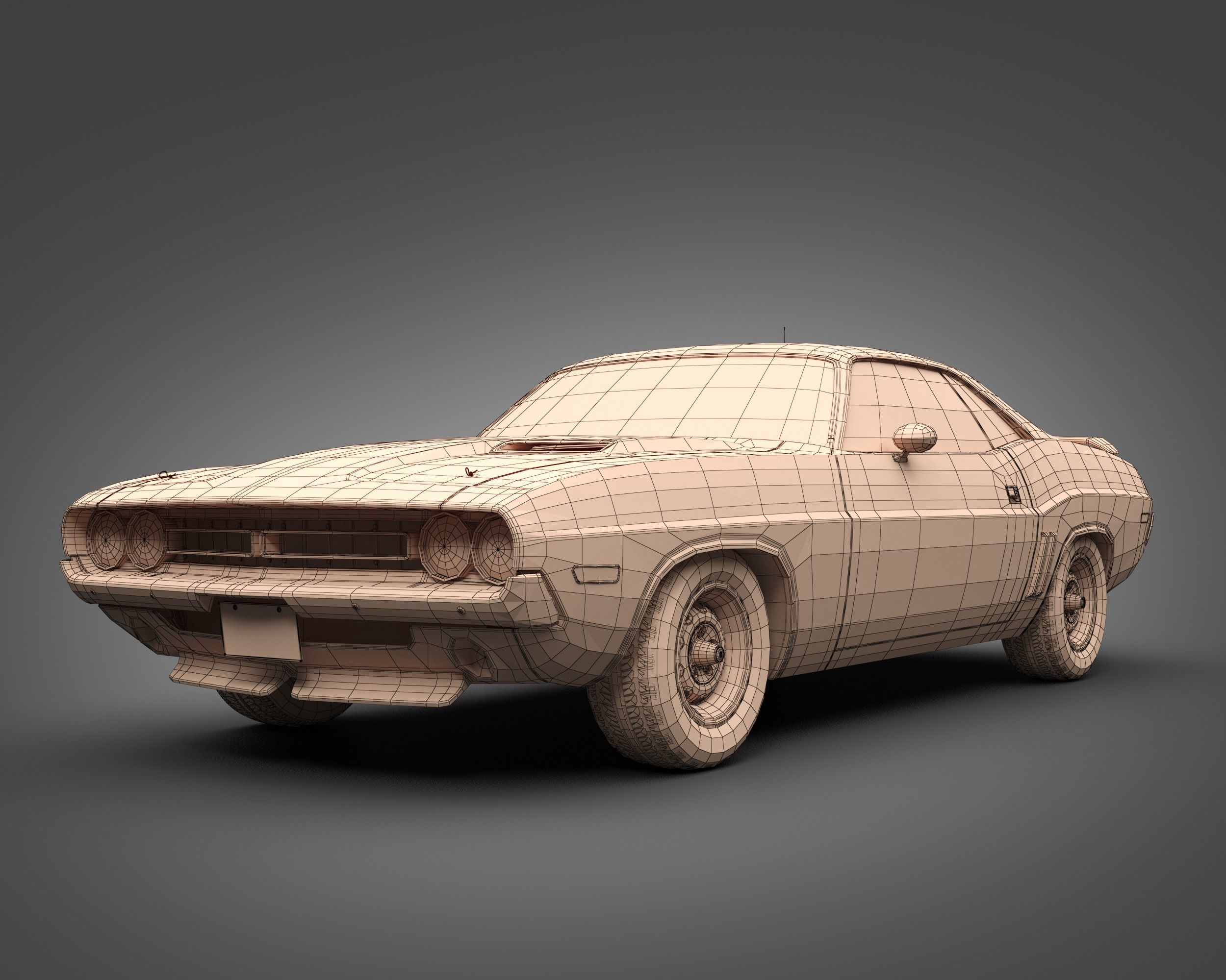 1971 Dodge Challenger RT 3D model_7