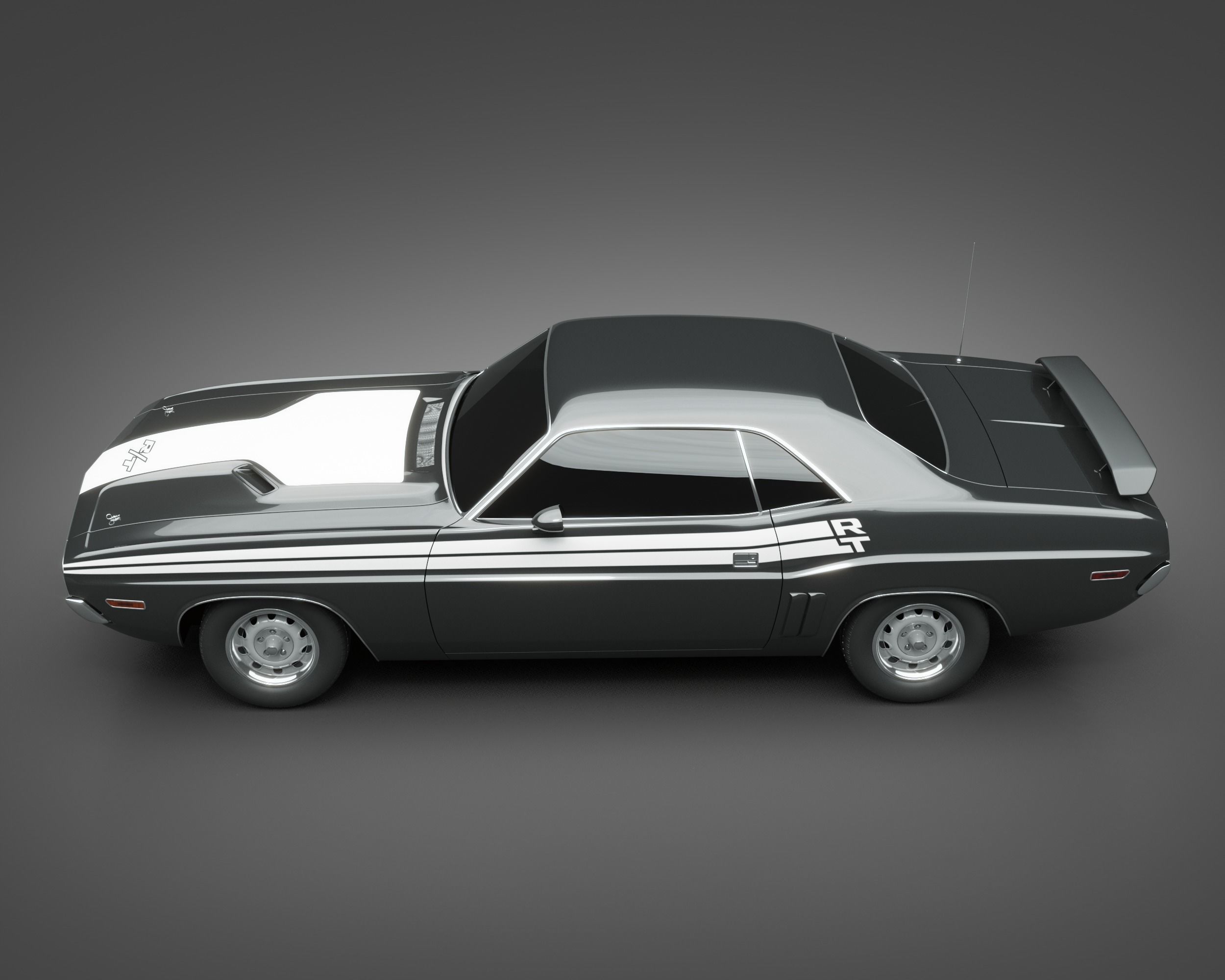 1971 Dodge Challenger RT 3D model_4