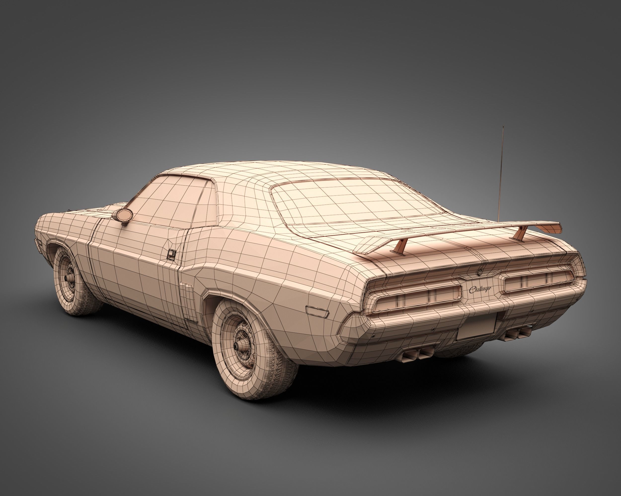 1971 Dodge Challenger RT 3D model_13