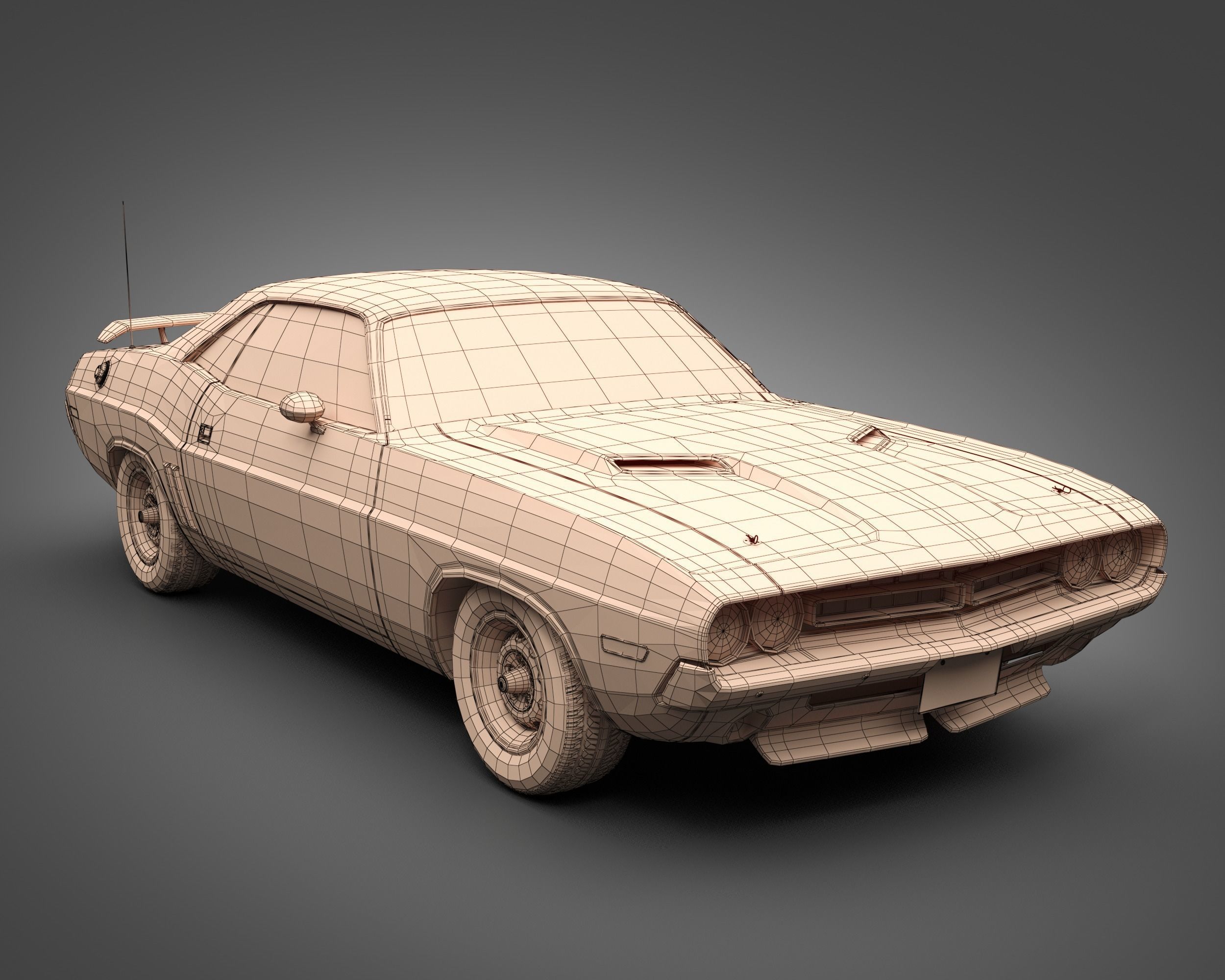 1971 Dodge Challenger RT 3D model_12