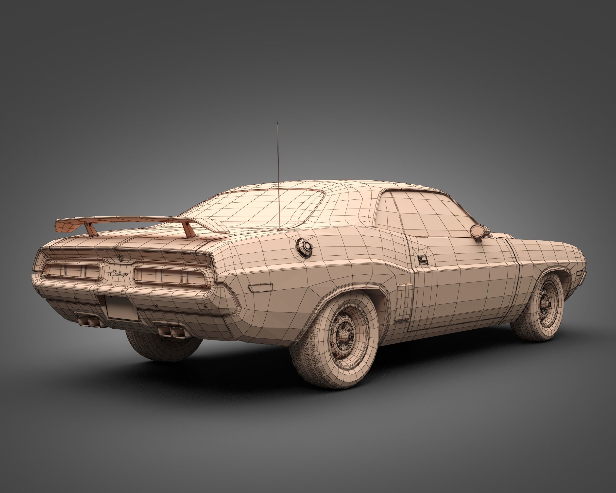 1971 Dodge Challenger RT 3D model_8