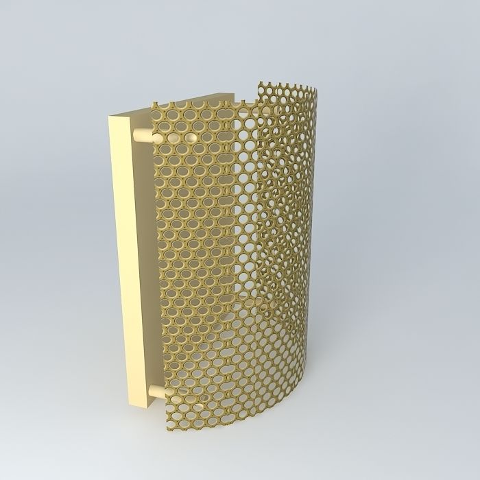 West Elm Perforated Metal Sconce Free 3D model_1