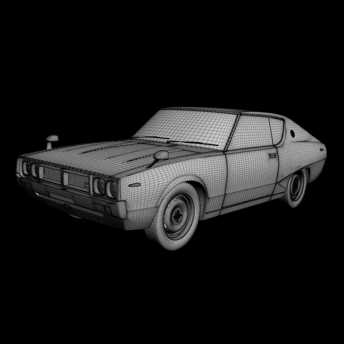 Datsun Skyline 240K GT 3D model_13