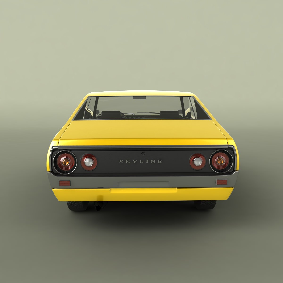Datsun Skyline 240K GT 3D model_4