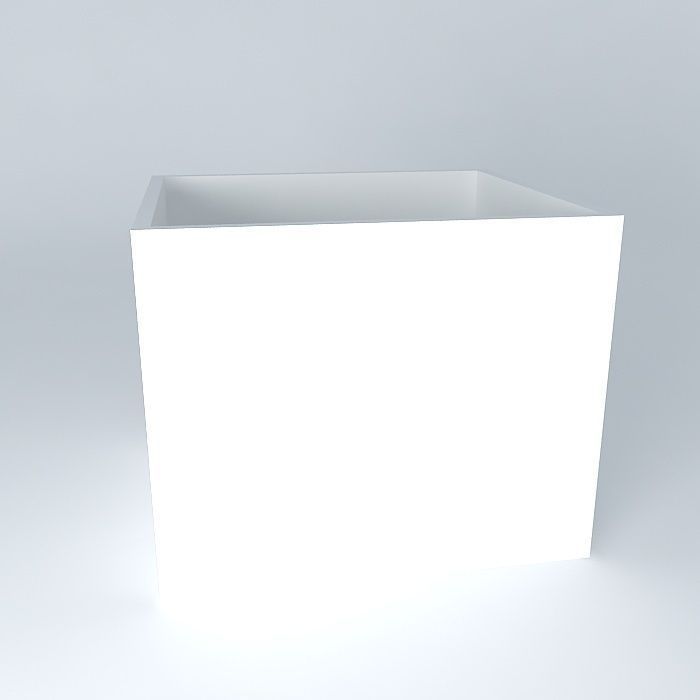 clo cube with window Free 3D model_2