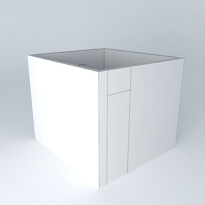 clo cube with window Free 3D model_4
