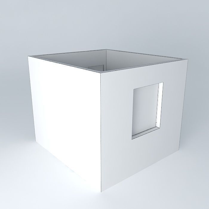 clo cube with window Free 3D model_3
