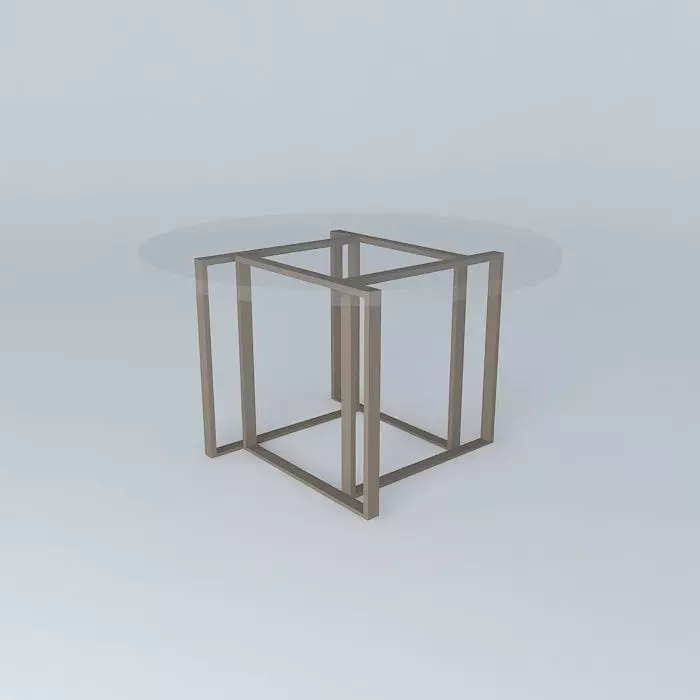 Crate and Barrel Tory Round Coffee Table Free 3D model_0