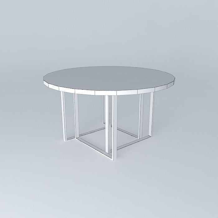 Crate and Barrel Tory Round Coffee Table Free 3D model_4