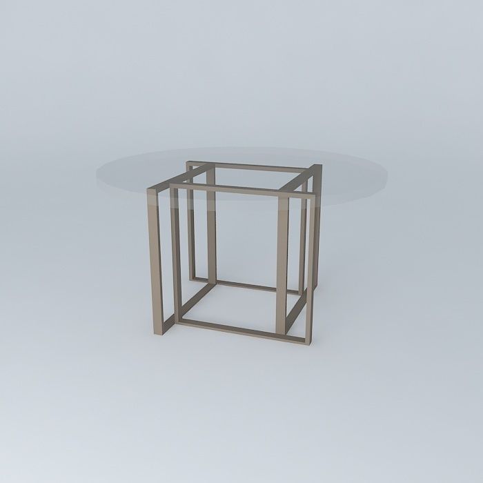 Crate and Barrel Tory Round Coffee Table Free 3D model_1